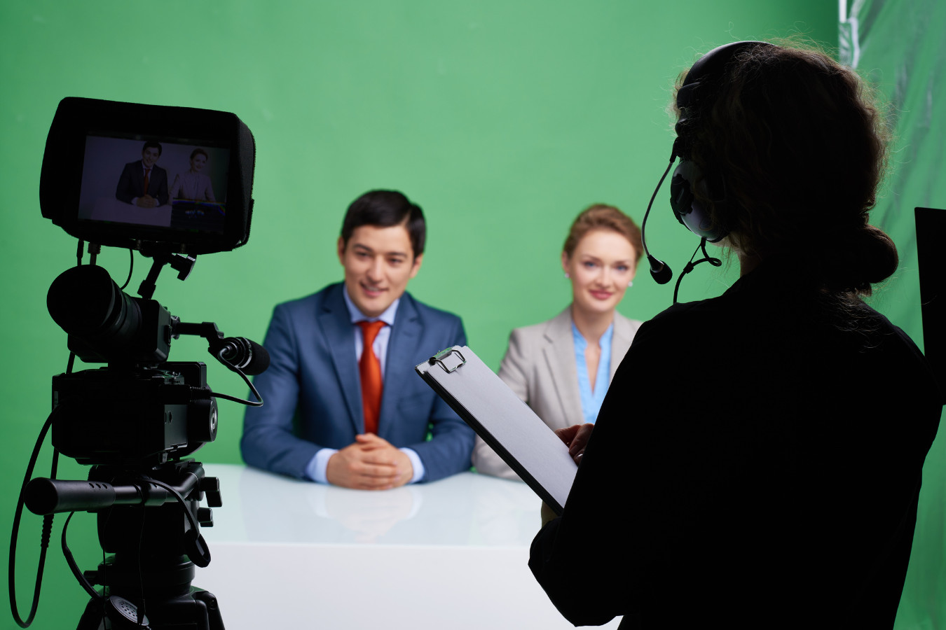 Two individuals working in broadcast media. Arts and culture organizations using Sparkrock 365 ERP are more efficient, allocating resources to excel in sharing the value and creativity of the arts.