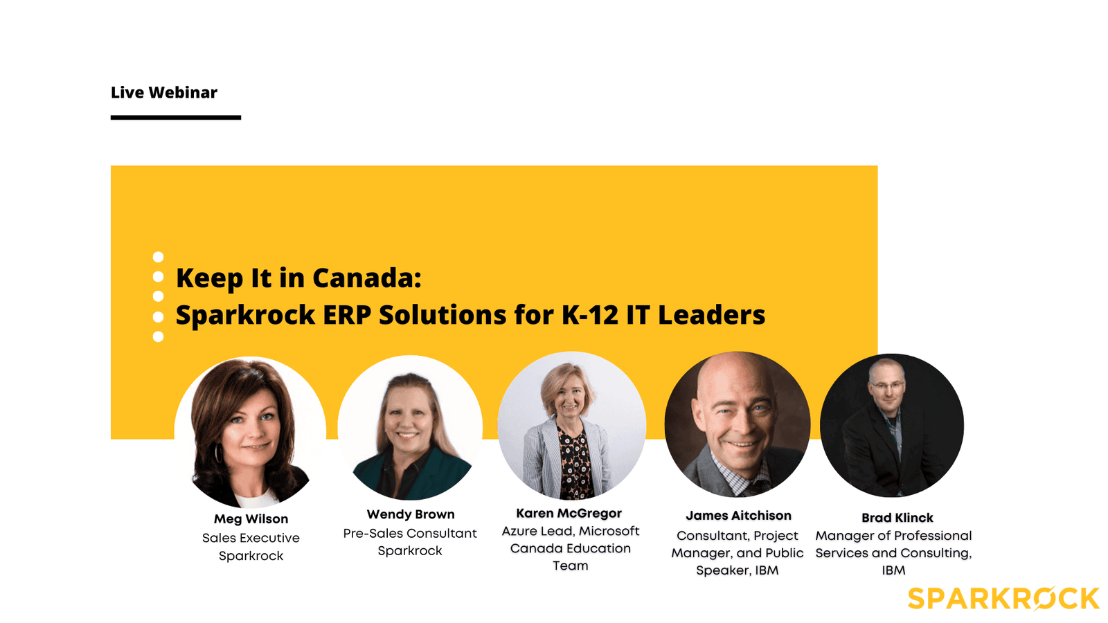 Title card for Keep It in Canada Sparkrock K-12 webinar.